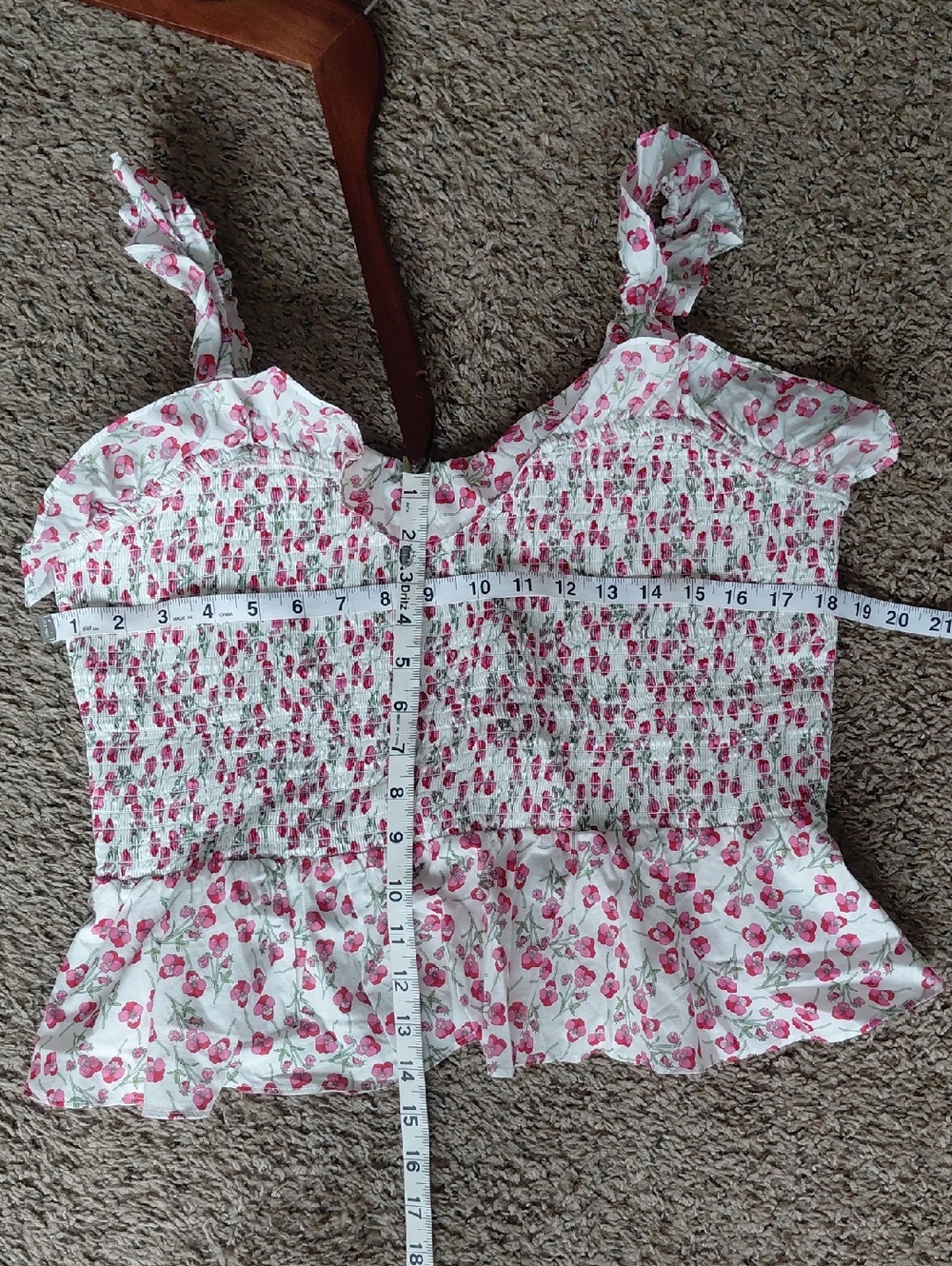 J.Crew Smocked Ruffle Top - Picture 5 of 7